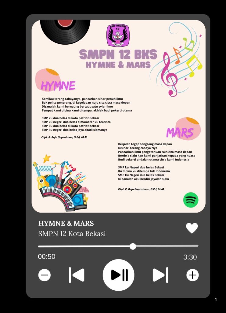 Buku Tahunan Sekolah Layout Spotify